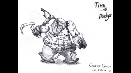 ПУДЖ дота 2 нарисовать