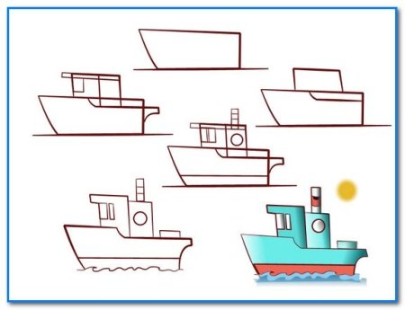 Поэтапное рисование транспорта