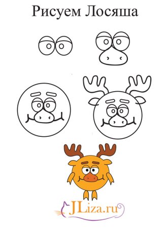 Смешарики нарисовать карандашом поэтапно