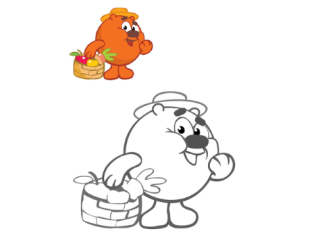 Рисование в паинте Смешарики