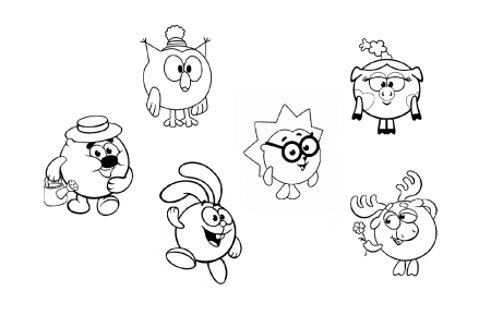 Как нарисовать смешариков поэтапно