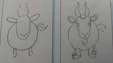 Схема рисования овечки для детей
