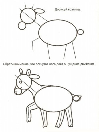 Как нарисовать козла карандашом