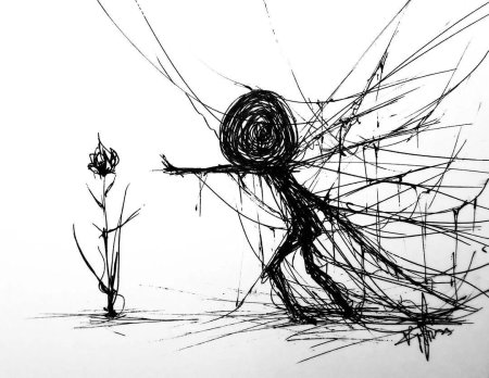 Жуткие существа карандашом