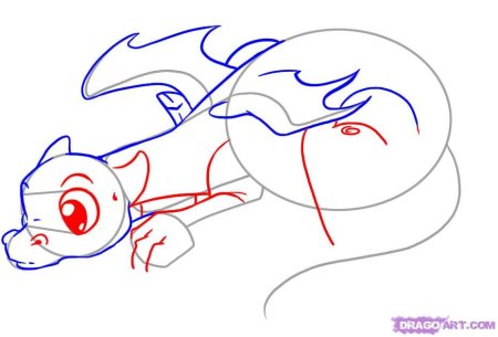 Поэтапное рисование дракона милые