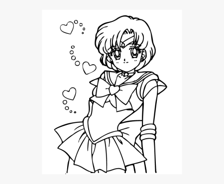 Сейлор Мун раскраска PNG