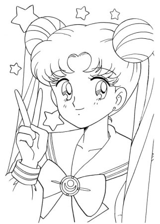 Сейлор Мун чёрно-белый