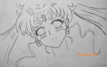 Сейлормун поэтапно карандашом