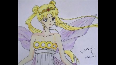 Усаги Цукино карандашом