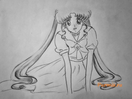 Сейлор Мун каррандашом