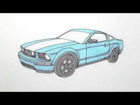 Мустанг рисунок карандашом поэтапно