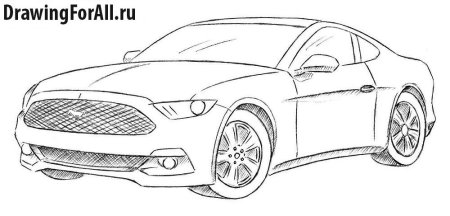 Раскраска Ford Mustang Shelby gt 500