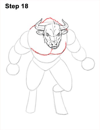 Поэтапное рисование Минотавра