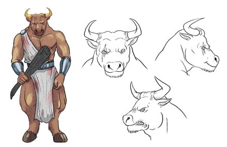 Минотавр раскраска