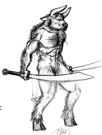 Минотавр раскраска