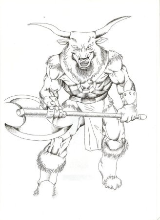 Тесей и Минотавр рисунок 5 класс