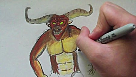 Тесей и Минотавр рисунок карандашом