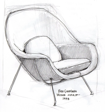 Кресло Lounge Chair чертёж