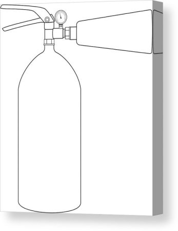 Огнетушитель трафарет