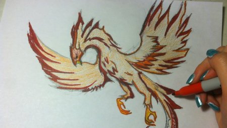 Птица Феникс рисунок 2 класс