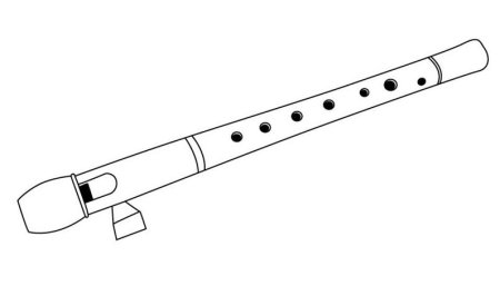 Свирель музыкальный инструмент раскраска для детей
