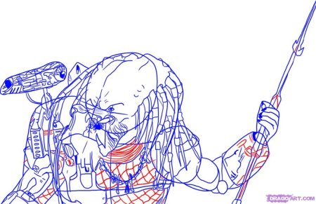 How to draw Predator поэтапно