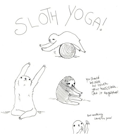 Ленивец для срисовывания