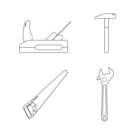 Раскраска столярные инструменты