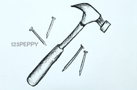 Чертёж столярного молотка