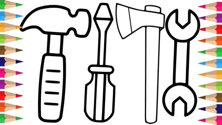 Шаблоны строительных инструментов для детей