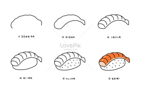 Как нарисовать роллы легко
