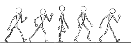 Рисование человечков в движении