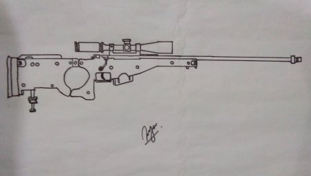 Снайперская винтовка АВМ чертёж