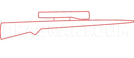 Поэтапное рисование ружья