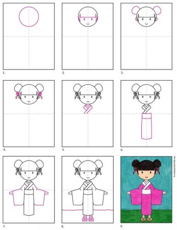 How to draw Kimono