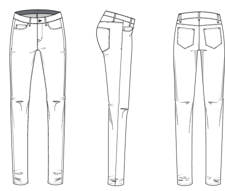 Трафарет на джинсы