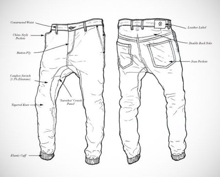 Нарисованные джинсы клёш джинсы