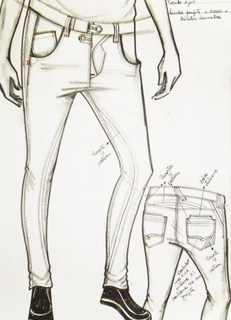 Джинсы скетч маркерами