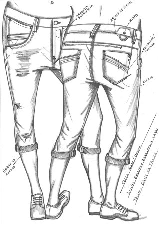 Джинсы эскиз