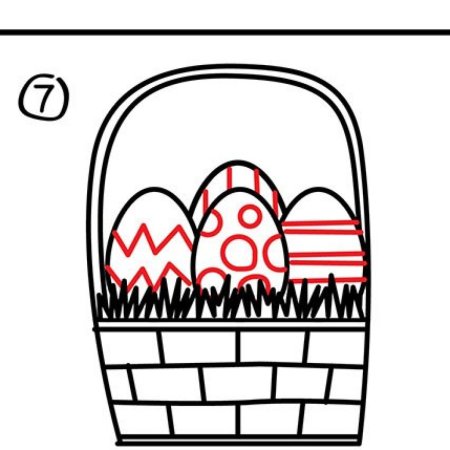 Рисунок по этапно Пасха кулич