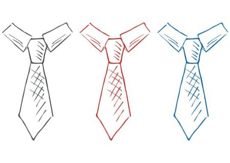 Галстук рисовка