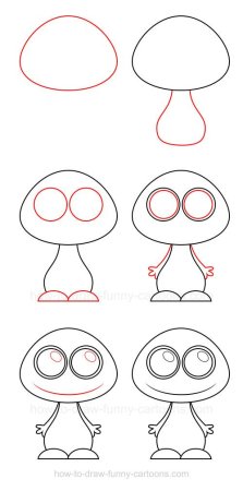 Поэтапное рисование инопланетянина для детей