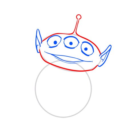 Пошаговое рисование пришельцев для детей