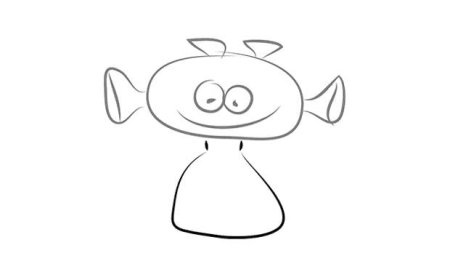 Схема рисования летающей тарелки