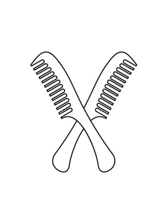 Расчёска без зубчиков шаблон для рисования