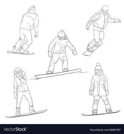 Сноубордистка скетч