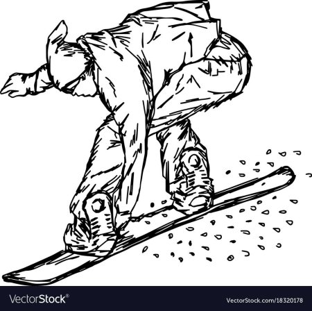 Сноуборд рисунок карандашом