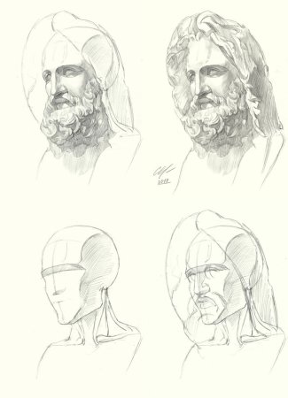 Зевс рисунок легкий поэтапно