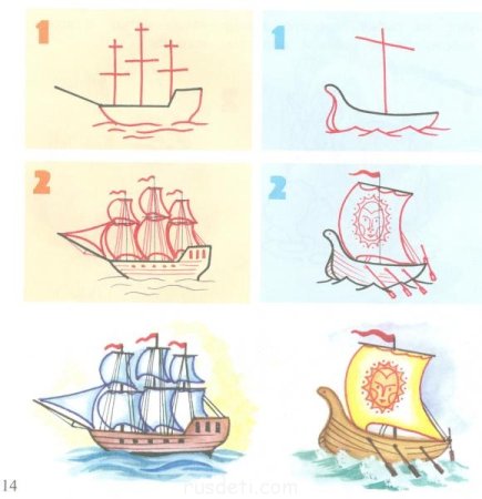 Рисуем корабль с детьми