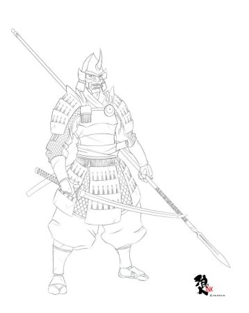 Срисовать Самурай Джек